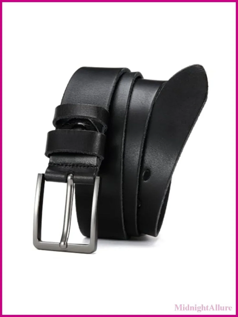 Full Grain Leather Belt 1.5 Inch Wide Handmade Casual